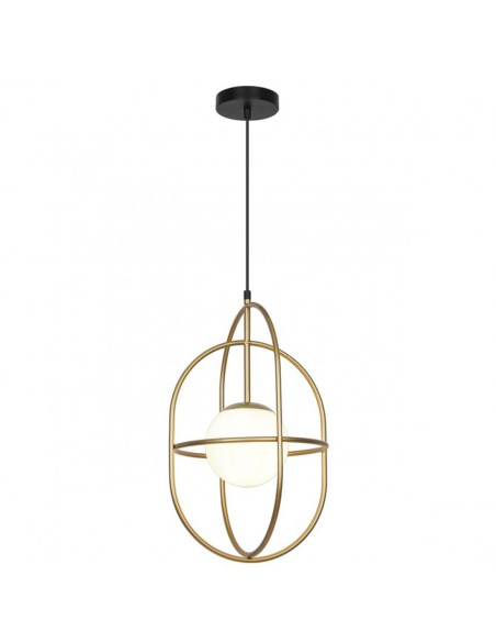 Luminaria de techo oro mate con bola