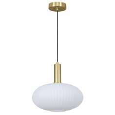 Lámpara de techo cristal con rayas opal