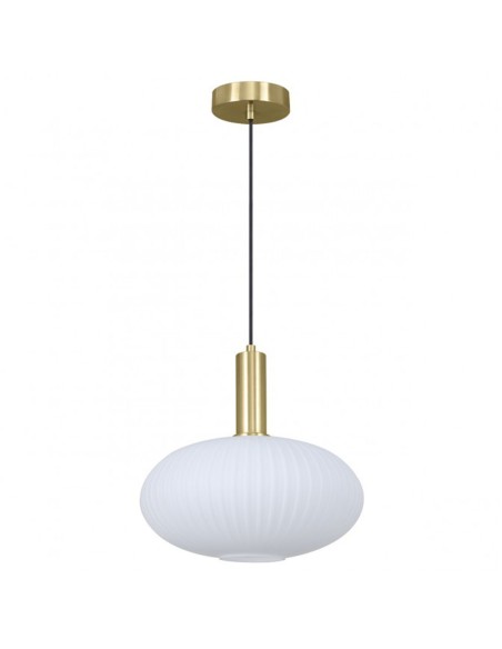 Lámpara de techo cristal con rayas opal