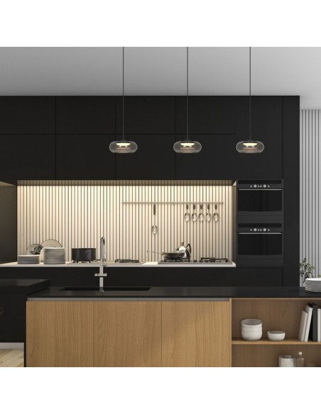 Lámpara Led Cristal Fumé