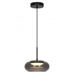 Lámpara de techo led cristal fumé