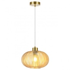 Lámpara de techo cristal espiga ámbar