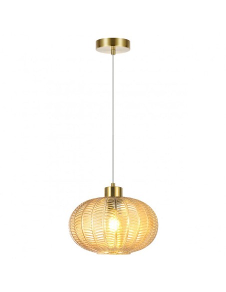 Lámpara de techo cristal espiga ámbar