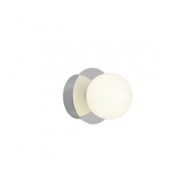 Plafón de Techo Cromo con Bola Opal