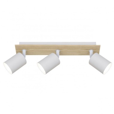 Regletas 3 Luces Blanco Madera