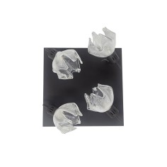 Plafón Marrón 4 Focos...