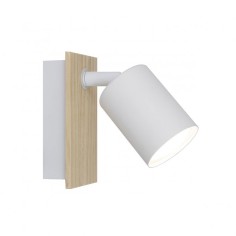 Foco 1 Luz Blanco Madera