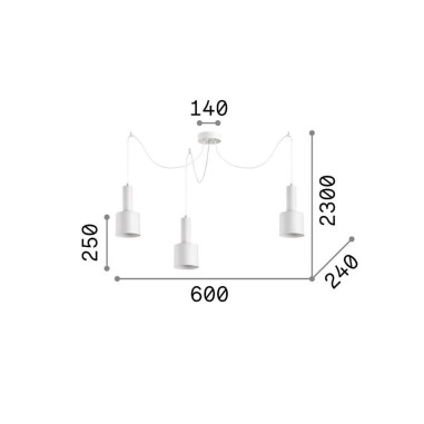 Lámpara Holly Dorada Puntos Desplazados