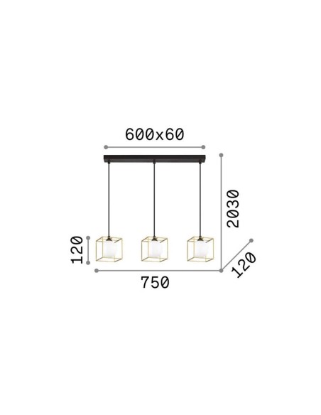 Lámpara Metal Negro Lingoto