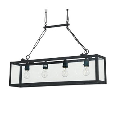 Lámpara Lineal 4 Luces Igor Negra