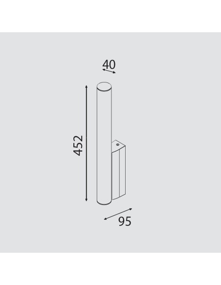 Aplique Espejo Baño Antiga Negro 4000K