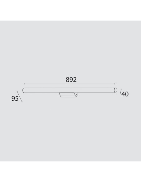 Aplique de Pared Antiga Led Dorado WC 90 CM