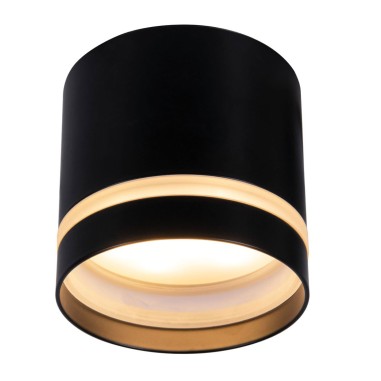 Plafón superficie negro decorativo