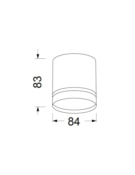 Plafón Superficie Blanco con Aro Retroiluminado
