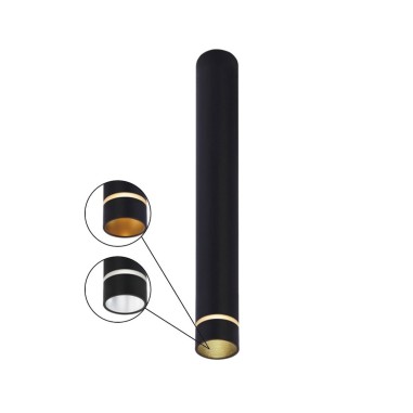 Plafón superficie 30 cm negro económico