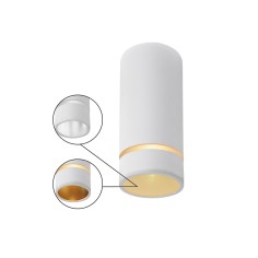 Plafón tubular blanco para GU10