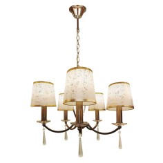 Lámpara dorada con pantalla económica