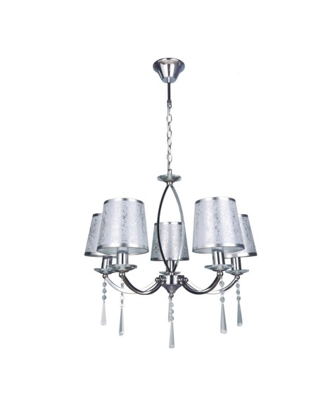 Lámpara cromo con pantalla