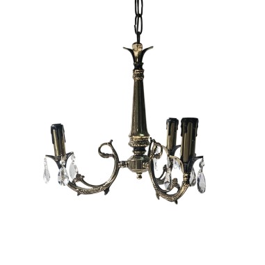Lámpara de 3 Luces Bronce con Vela y...