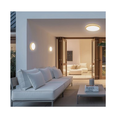 Luminarias Plafón Exterior Madera