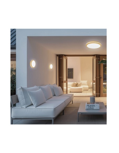 Luminarias Plafón Exterior Madera