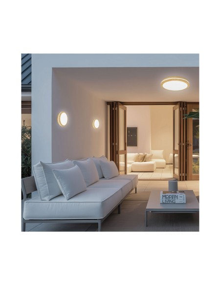 Plafón para exterior 30 cm madera