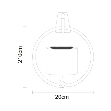 Aplique Solar con Gancho Oro Mate