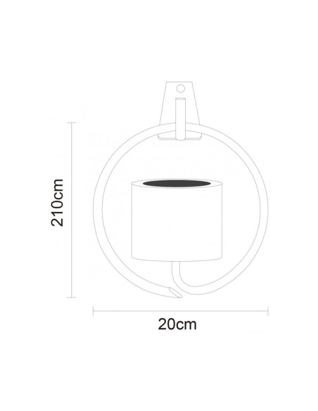 Aplique Solar con Gancho Oro Mate