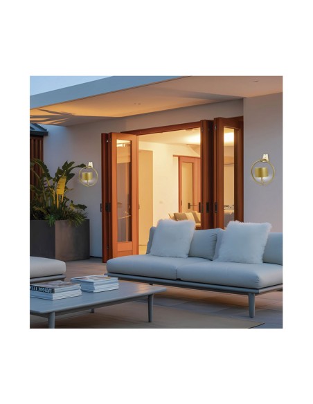 Apliques solares dorado mate