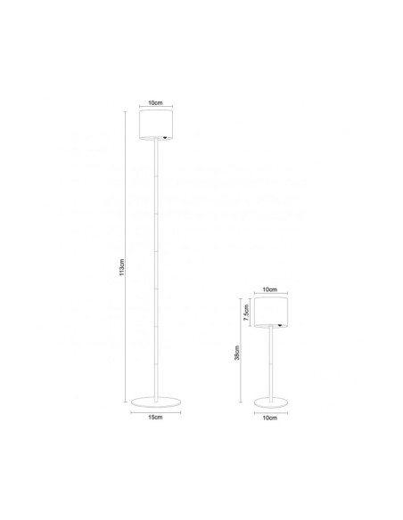 Sobremesa Convertible en Pie Solar Blanco