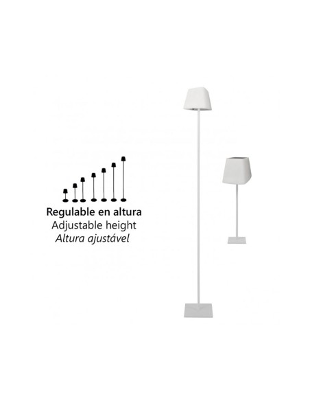 Lámpara de Mesa Solar Blanca Versátil