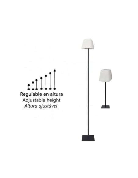 Lámpara de Mesa Solar Negro Versátil