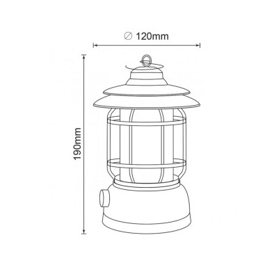 Sobremesa Farol Solar Negro...