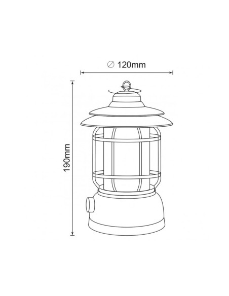 Sobremesa Farol Solar Verde Transportable
