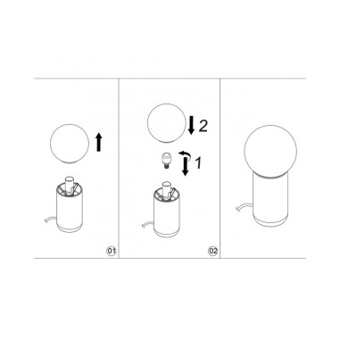 Lámpara Sobremesa Verde Bola de...