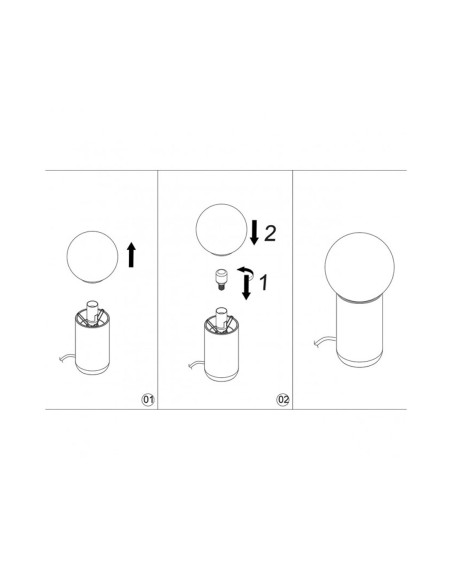 Lámpara Sobremesa Verde Bola de Cristal Opal