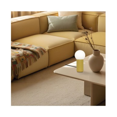 Lámpara Sobremesa Amarillo Bola de...