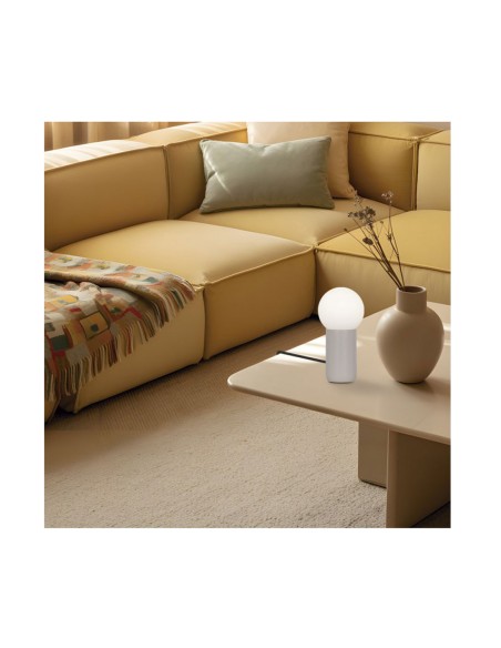 Lámpara Sobremesa Tierra Bola de Cristal Opal