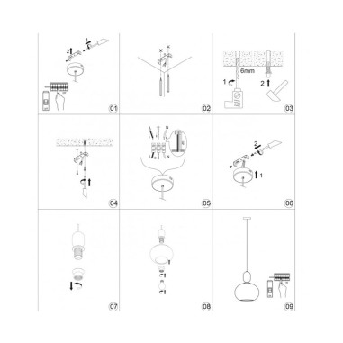 Lámpara Metal Terracota con Tulipa de...
