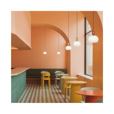 Colgante verde con casquillo E-27