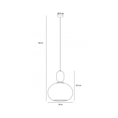 Lámpara Metal Verde con Tulipa de...