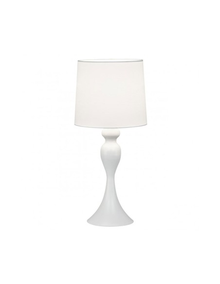 Lámpara de mesa blanca con pantalla
