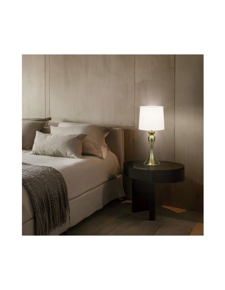 Sobremesa Cuero Clásico con Pantalla de Tela