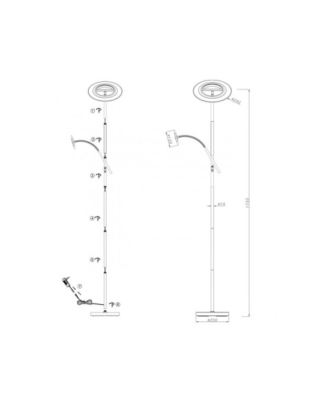 Luz Sevilla Pie de Salón Led