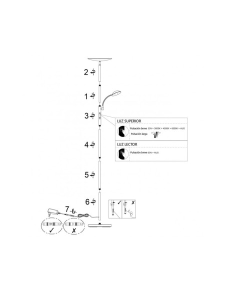 Lámparas Pie Diseño Led Arena