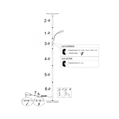 Lámpara Pie Led Verde