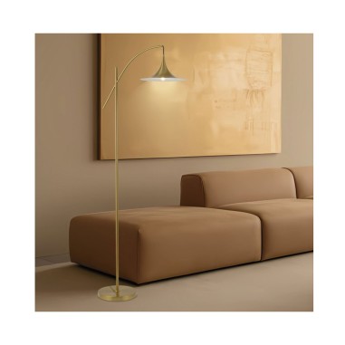 Lámpara de pie acabado latón