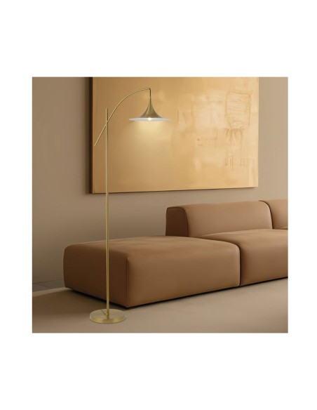 Lámpara de pie acabado latón