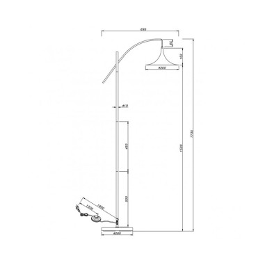 Lámpara de Pie con Plato Latón
