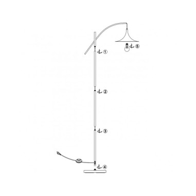 Lámpara de Pie con Plato Latón